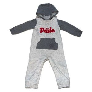 Carter's little dude one piece jumper with hood 12M